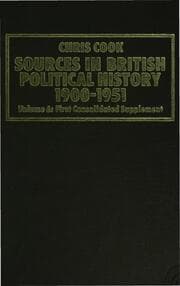 Cover von Sources in British Political History 1900-1951