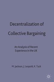 Cover von Decentralization of Collective Bargaining