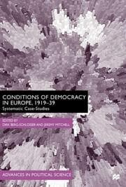 Cover von The Conditions of Democracy in Europe 1919-39