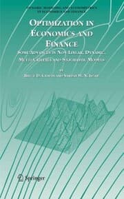 Cover von Optimization in Economics and Finance