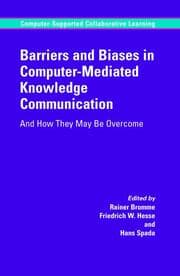 Cover von Barriers and Biases in Computer-Mediated Knowledge Communication