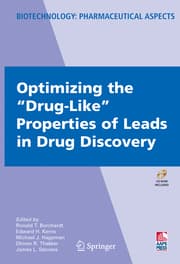 Cover von Optimizing the 'Drug-Like' Properties of Leads in Drug Discovery