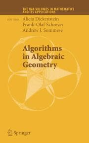 Cover von Algorithms in Algebraic Geometry