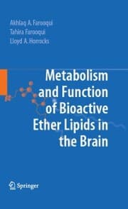 Cover von Metabolism and Functions of Bioactive Ether Lipids in the Brain