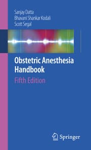 Cover von Obstetric Anethesia Handbook