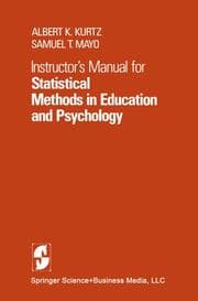 Cover von Instructors Manual for Statistical Methods in Education and Psychology