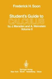 Cover von Students Guide to Calculus by J. Marsden and A. Weinstein