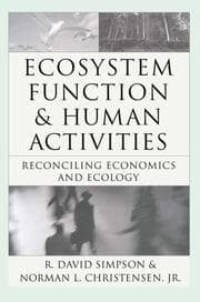 Cover von Ecosystem Function And Human Activities
