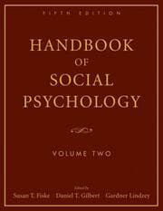 Cover von Handbook of Social Psychology 2
