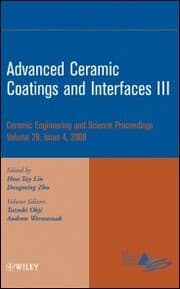 Cover von Advanced Ceramic Coatings and Interfaces III, Volume 29, Issue 4