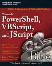 Cover von Microsoft PowerShell, VBScript and JScript Bible