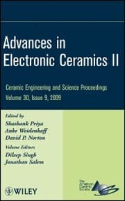 Cover von Advances in Electronic Ceramics II, Volume 30, Issue 9
