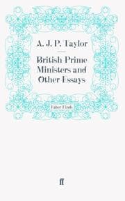 Cover von British Prime Ministers and Other Essays