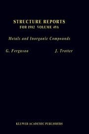 Cover von Structure Reports for 1982, Volume 49A