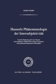 Cover von Husserls Phänomenologie der Intersubjektivität