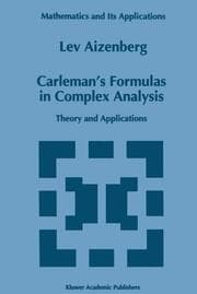 Cover von Carlemans Formulas in Complex Analysis
