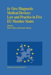 Cover von In vitro Diagnostic Medical Devices: Law and Practice in Five EU Member States