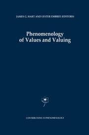 Cover von Phenomenology of Values and Valuing