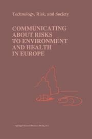 Cover von Communicating about Risks to Environment and Health in Europe