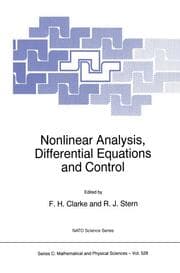Cover von Nonlinear Analysis, Differential Equations and Control