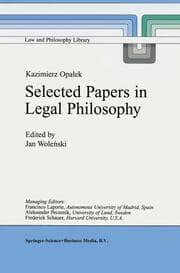 Cover von Kazimierz Opalek Selected Papers in Legal Philosophy