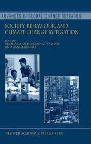 Cover von Society, Behaviour, and Climate Change Mitigation