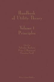 Cover von Handbook of Utility Theory