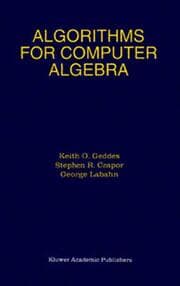 Cover von Algorithms for Computer Algebra