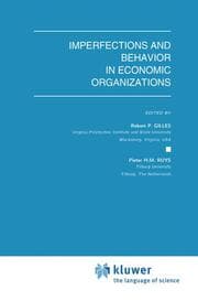 Cover von Imperfections and Behavior in Economic Organizations
