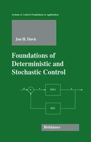 Cover von Foundations of Deterministic and Stochastic Control