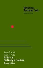 Cover von A Primer of Real Analytic Functions