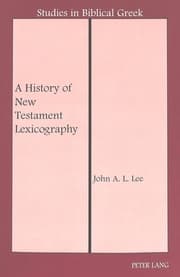 Cover von A History of New Testament Lexicography