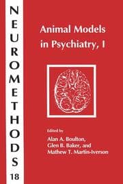 Cover von Animal Models in Psychiatry, I
