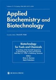 Cover von Twentieth Symposium on Biotechnology for Fuels and Chemicals