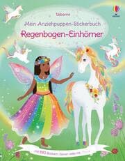 Cover von Mein Anziehpuppen-Stickerbuch: Regenbogen-Einhörner