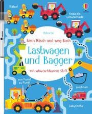 Cover von Mein Wisch-und-weg-Buch: Lastwagen und Bagger