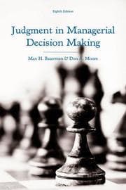 Cover von Judgment in Managerial Decision Making