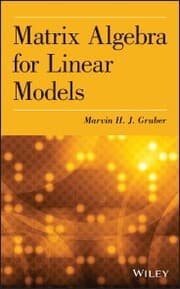 Cover von Matrix Algebra for Linear Models