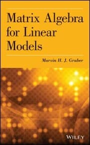 Cover von Matrix Algebra for Linear Models