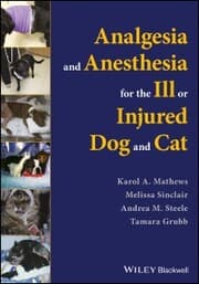 Cover von Analgesia and Anesthesia for the Ill or Injured Dog and Cat