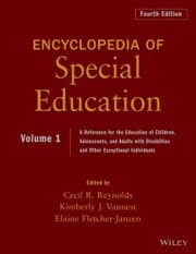 Cover von Encyclopedia of Special Education, Volume 1
