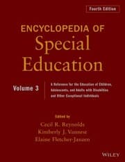 Cover von Encyclopedia of Special Education, Volume 3