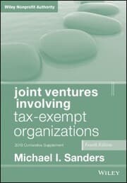 Cover von Joint Ventures Involving Tax-Exempt Organizations, 2019 Cumulative Supplement