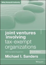 Cover von Joint Ventures Involving Tax-Exempt Organizations, 2022 Cumulative Supplement