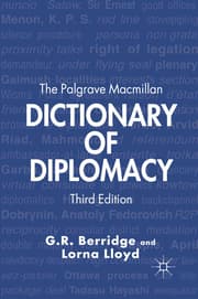 Cover von The Palgrave Macmillan Dictionary of Diplomacy