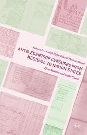 Cover von Antecedents of Censuses from Medieval to Nation States