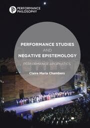 Cover von Performance Studies and Negative Epistemology