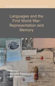 Cover von Languages and the First World War: Representation and Memory