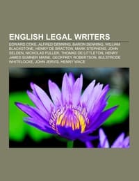 Cover von English legal writers