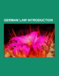 Cover von German law Introduction